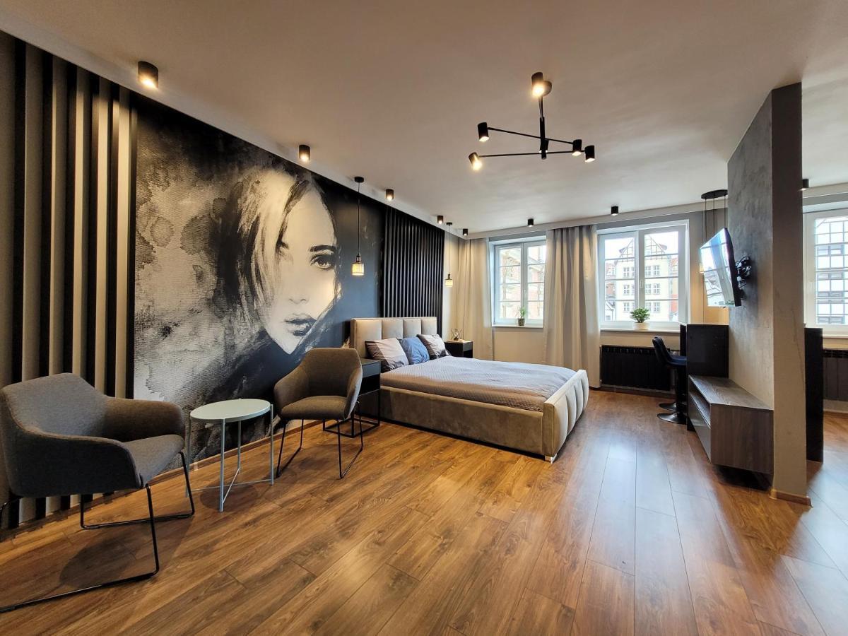 Apartament Stare Miasto Gdansk Z Widokiem Na Motlawe Kültér fotó