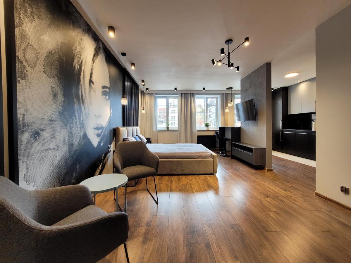 Apartament Stare Miasto Gdansk Z Widokiem Na Motlawe Kültér fotó